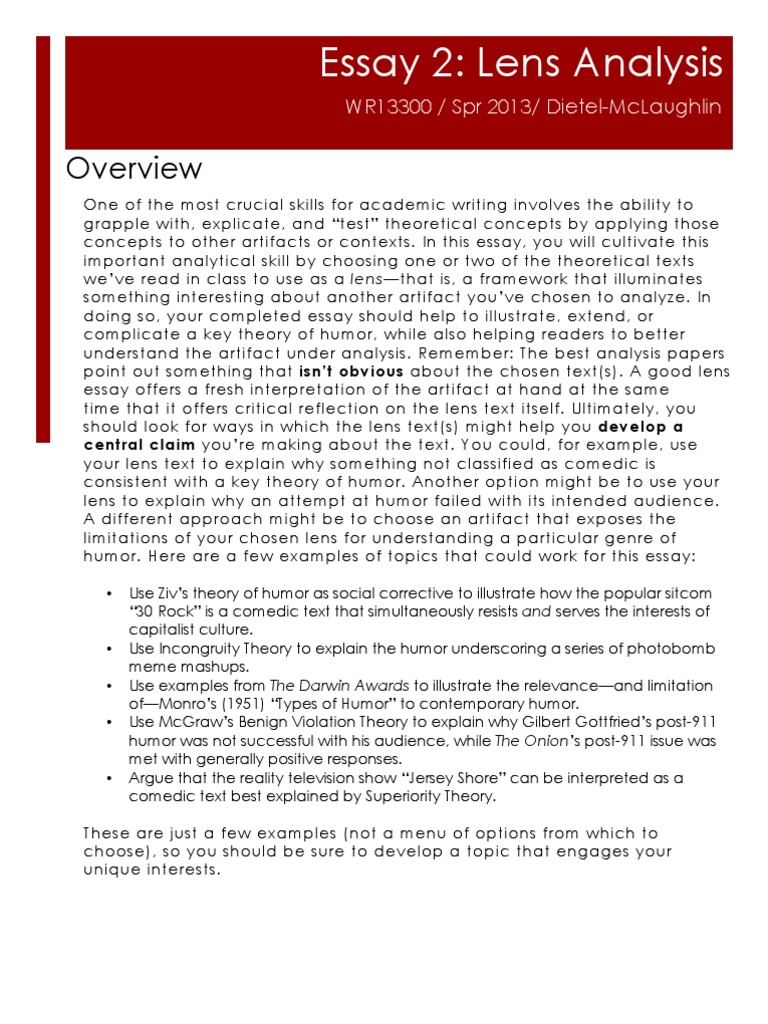 essay 2 lens driven analysis