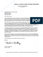 Letter to Governor Andrew Cuomo from Harold Schaitberger, President of the International Association of Fire Fighters