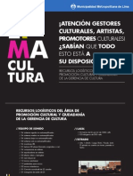 Gerencia de Cultura - Division de Promocion Cultural - Material Logistico