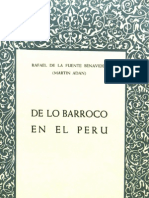 De Lo Barroco en El Perú - Rafael de La Fuente Benavides