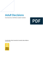 Connecticut Juvenile Justice Alliance Report Re Juvenile Arrests in Connecticut 2013.