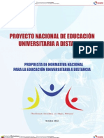 Normativa Educacion Universitaria a Distancia 2012