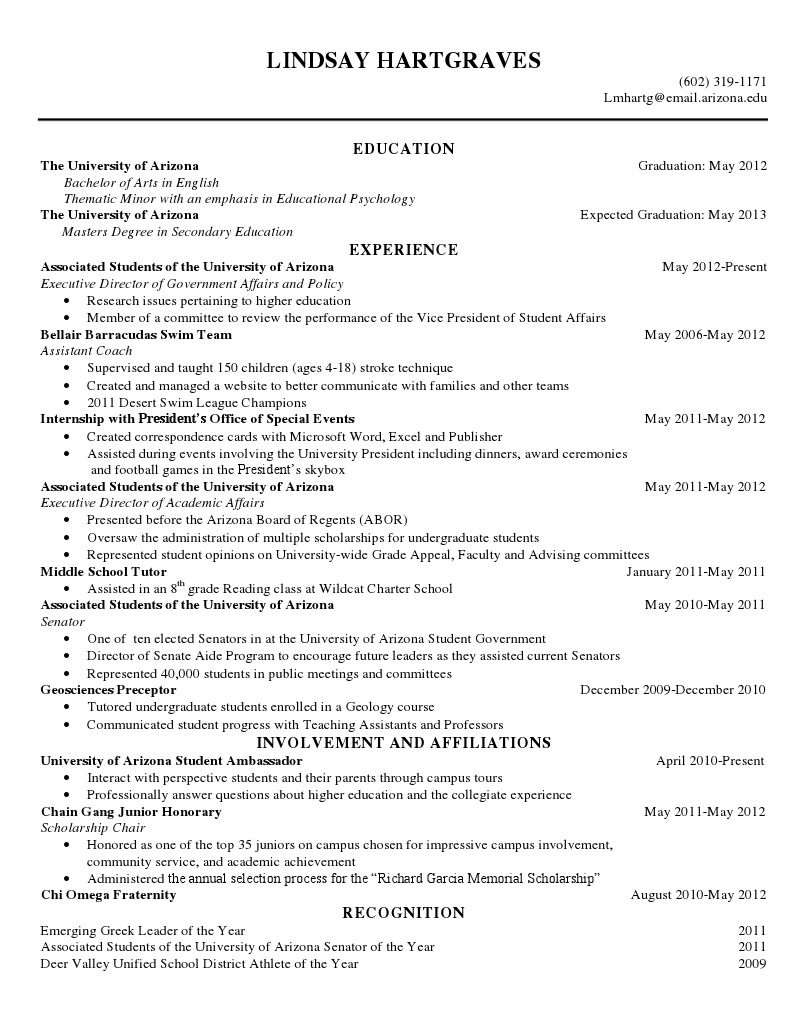 E Portfolio Resume 1 PDF Students University