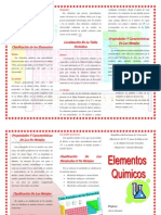 Elementos Químicos Triptico Bs. 10,ºº