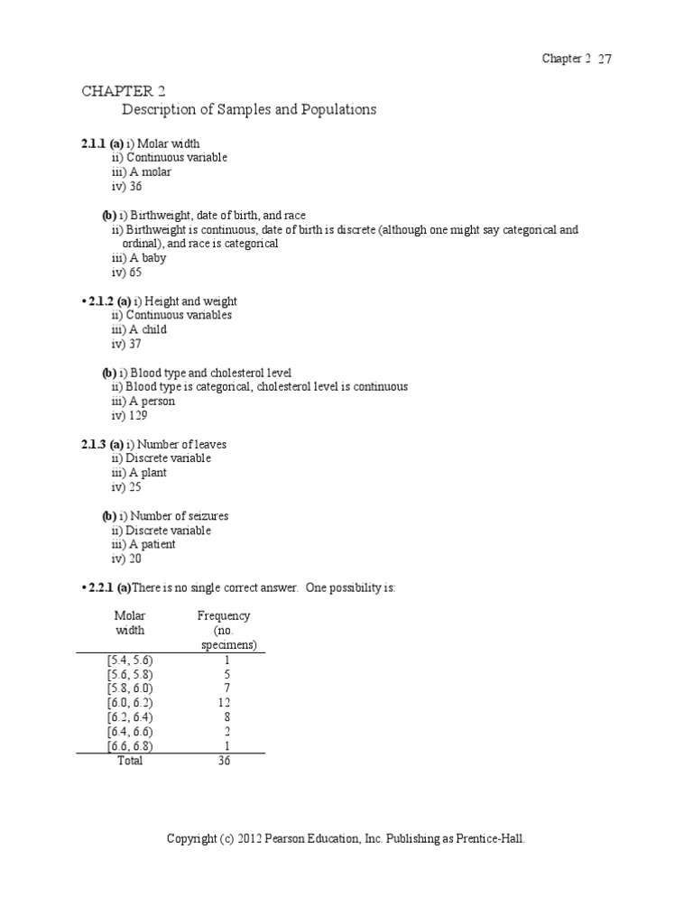 Statistics for the Life Sciences Chapter 2 Median Statistics Free 30day Trial Scribd