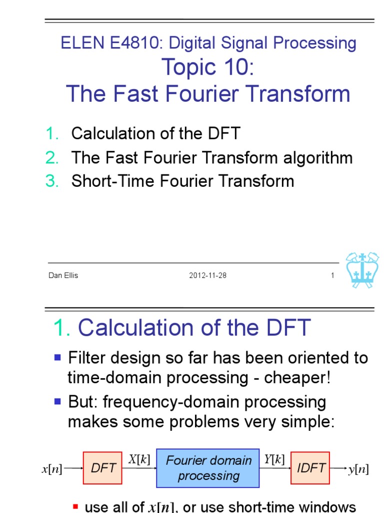 Fast Fourier Transform Guide | PDF | Discrete Fourier Transform | Fast ...