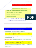 Speech Analysis and Synthesis For STFT