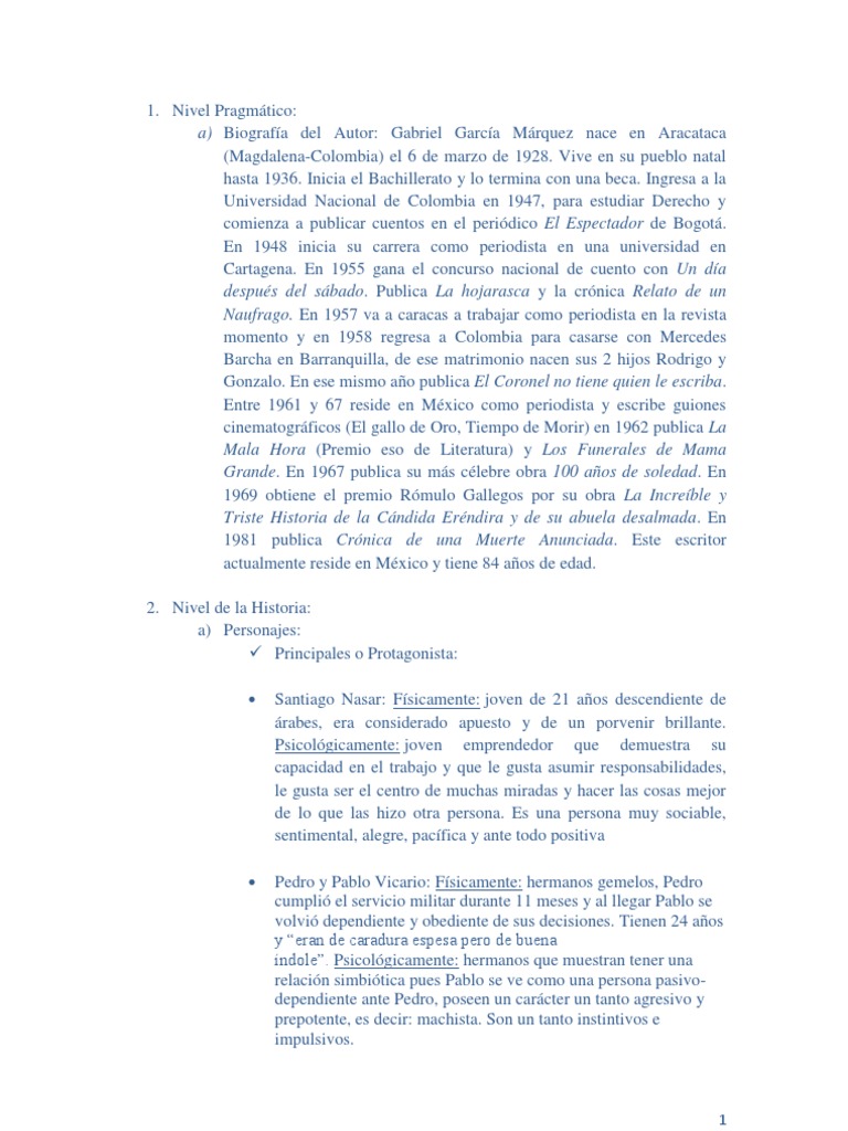 Cronica de una muerte anunciada 1.docx Ficción y
