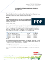 MS Excel Export Import Guidance Primavera 6