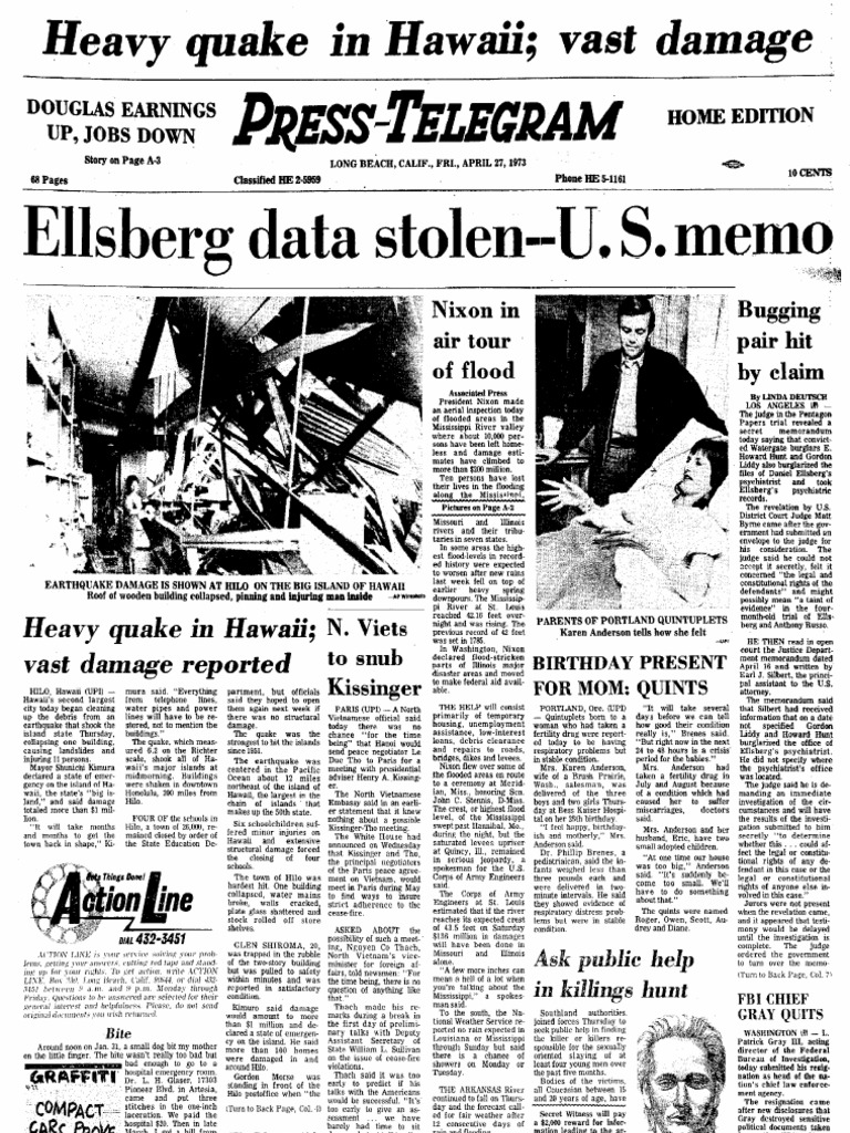 Long Beach Press Telegram Newspaper