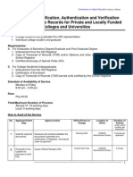 CAV Process For CHED and DFA