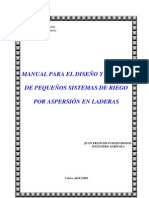 Manual para El Diseño y Gestión de Pequeños Sistemas de Riego Por Aspersión en Laderas