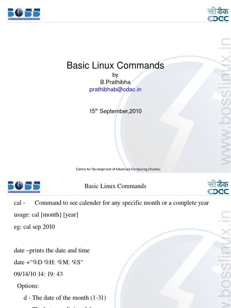 Basic Commands | PDF | Computer Programming | Operating System Technology