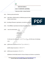 CBSE TEST PAPER CLASS XI CHEMISTRY SUBATOMIC PARTICLES