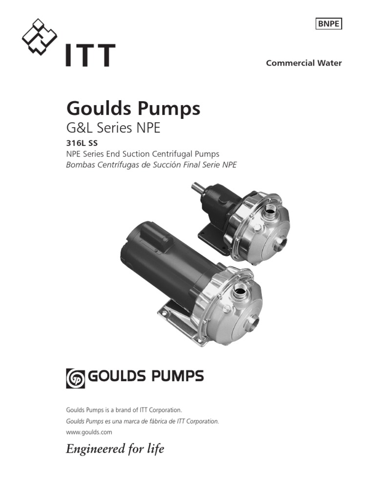 Goulds Pumps Manual | Bomba | Naturaleza