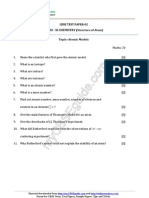 11th Chemistry Atom Structure-Test 02