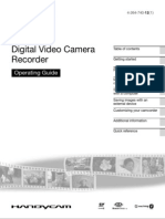 Sony DCR-SX65E Operating Guide of Digital Video Camera Recorder
