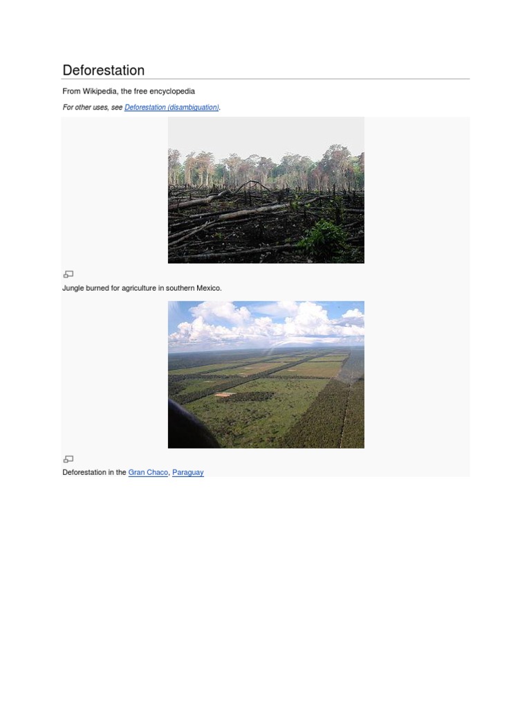 Deforestation: From Wikipedia, The Free Encyclopedia | PDF ...