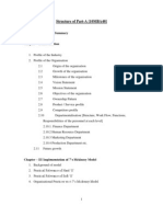 Structure of Part-A (10MBA48) : Chapter - I Executive Summary