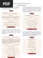 100 Questões Resolvidas (Números Inteiros e Regra de Três)