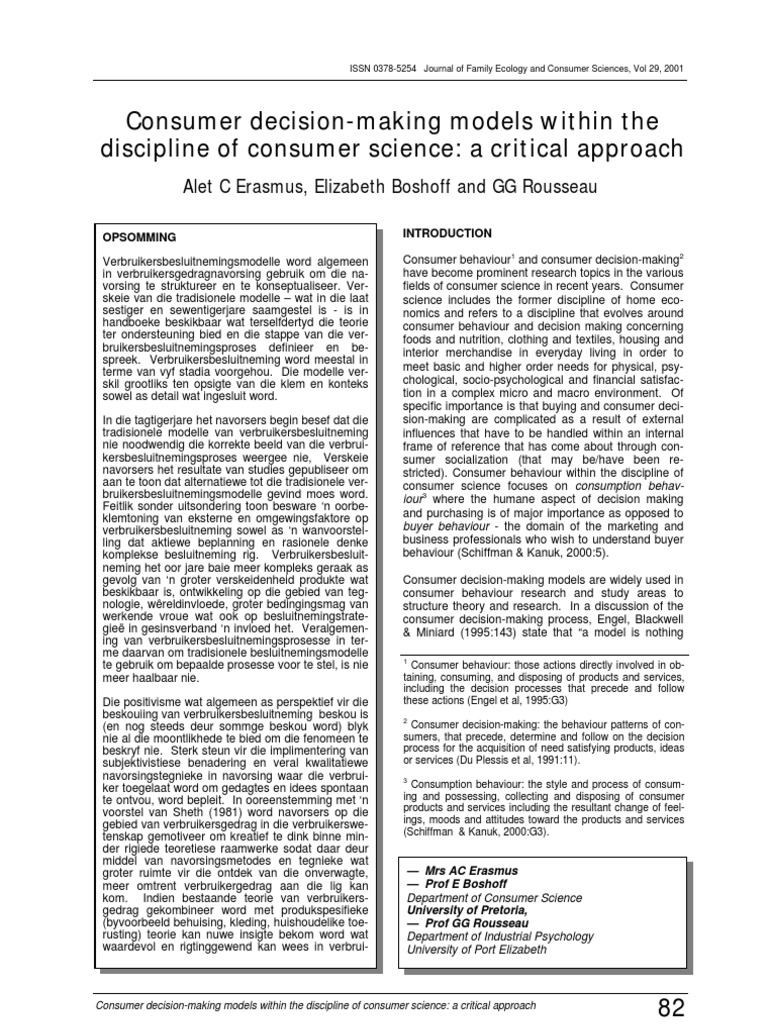 Consumer Decision Making | PDF