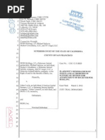 Plaintiffs Memorandum in support of motion for receivership