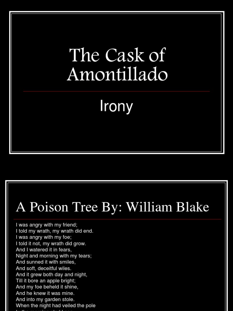 the cask of amontillado short essay