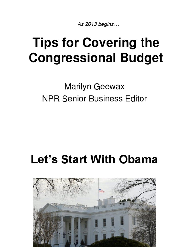 Tips For Covering The Congressional Budget | PDF | Offshoring ...