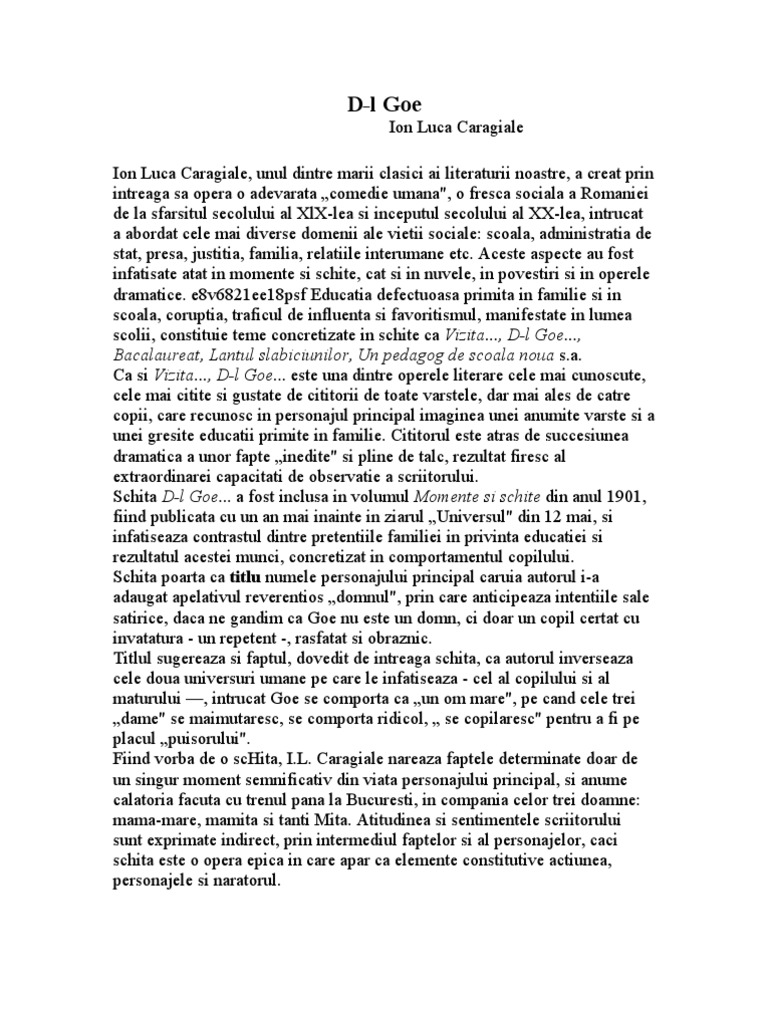 D-L Goe Comentariu Final | PDF