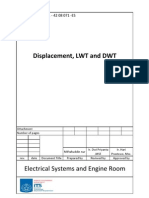 Calculation of Displacement, LWT and DWT