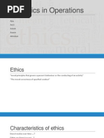 Ethics in Operation Management