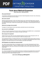 Michigan - Facts About Medicaid Expansion