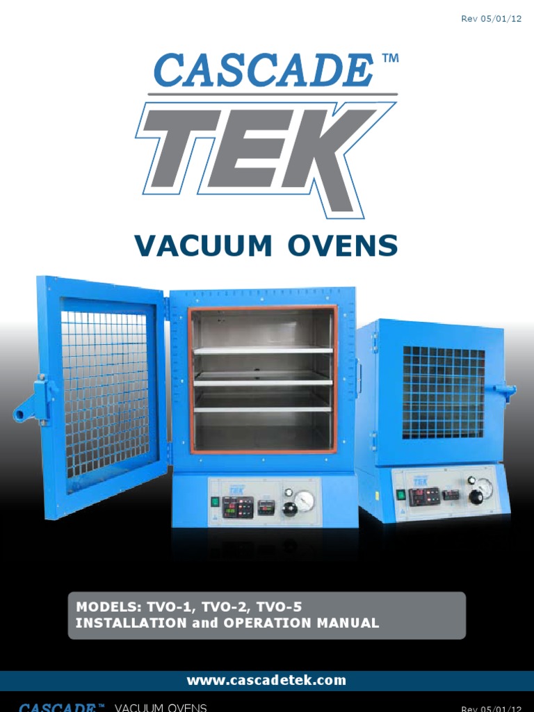 CascadeTEK Vacuum Oven Manual PDF Vacuum Pump