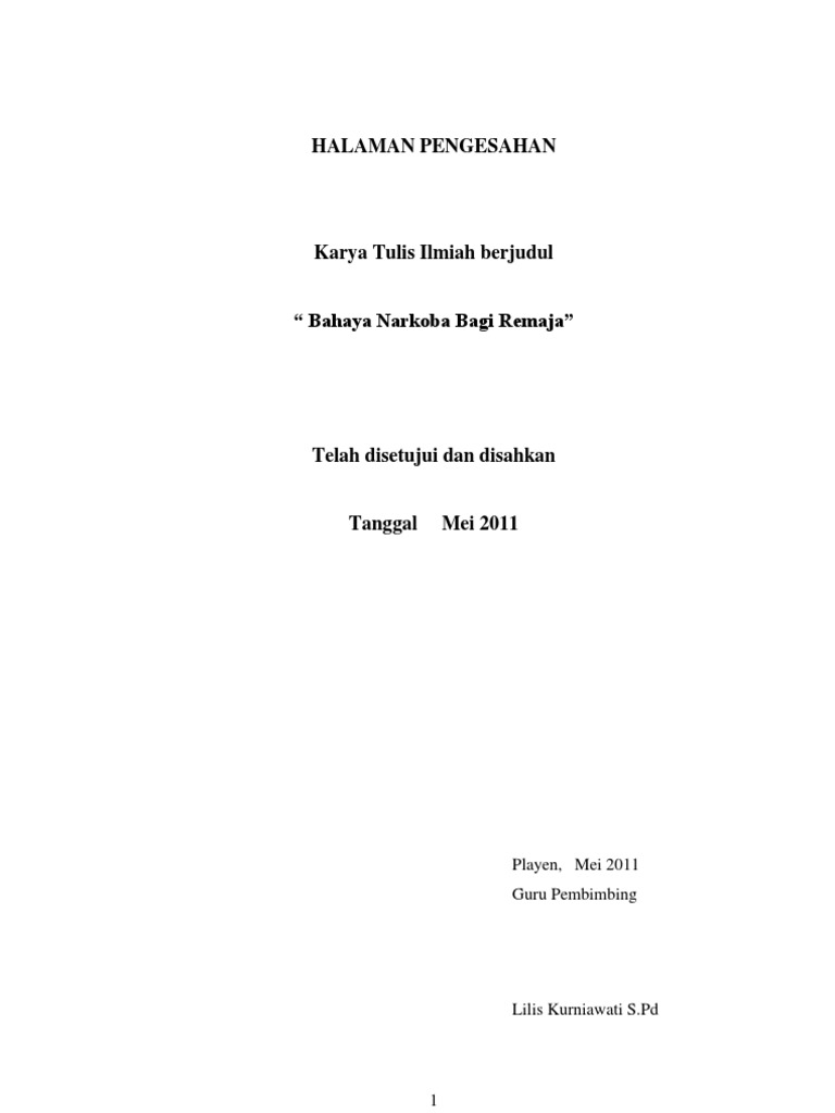 30++ Contoh karya tulis ilmiah tentang bahaya narkoba info