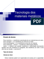 Aula 08 - Tecnologia dos materiais metálicos