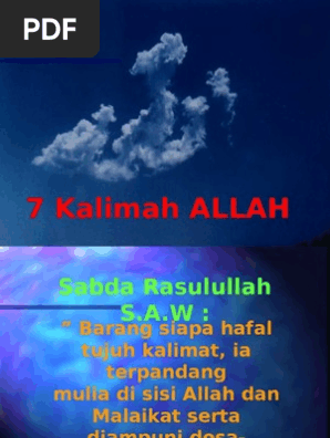 7 Kalimah Allah Pdf