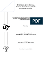 Niversidad E Onora: División de Ciencias Exactas y Naturales Departamento de Geología