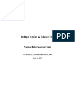 Indigo Books & Music Inc.: Annual Information Form