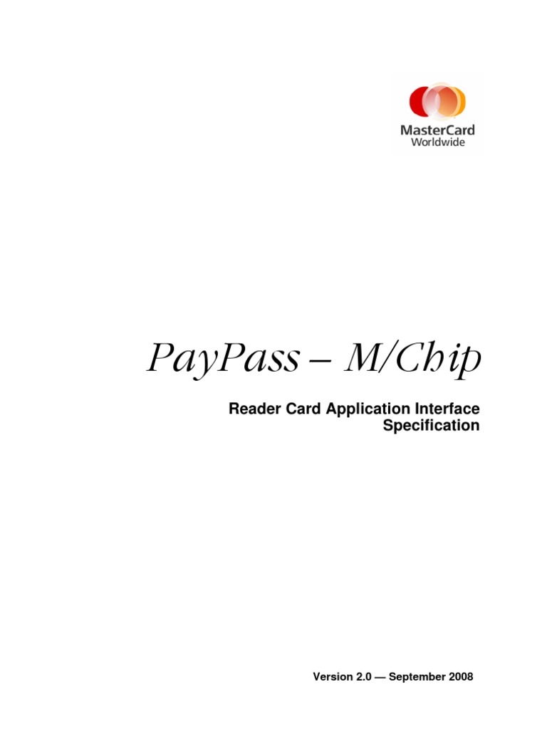 PayPass - MChip Reader Card Application Interface Specification (V2.0 ...