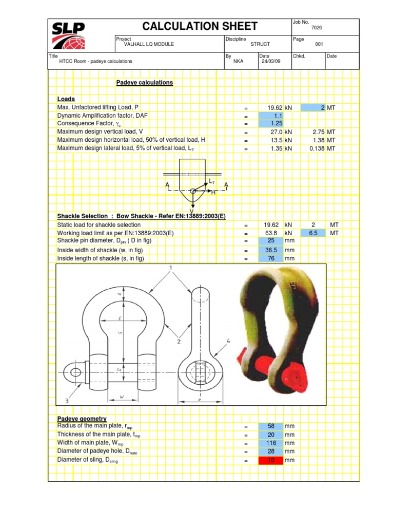 Padeye Design Calculation Overview | PDF | Bending | Stress (Mechanics)