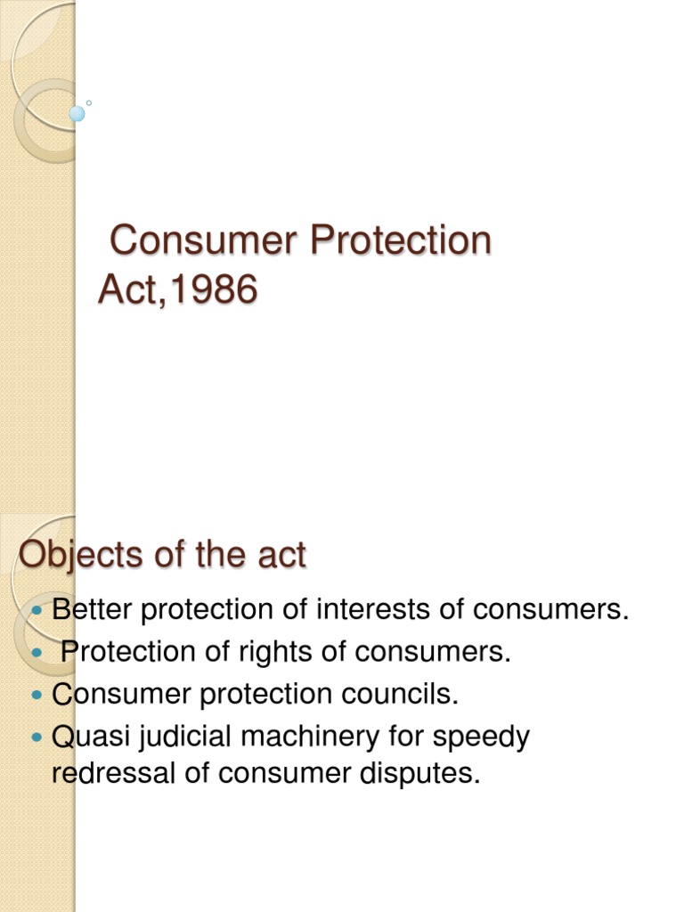 Consumer Protection Act 1986 Pdf Consumer Protection Social