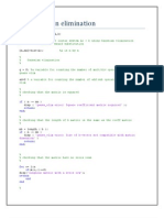 Q2) Gaussian Elimination: Function