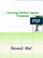 Factoring Perfect Square Trinomials