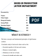Ethics in Production/Operation Management