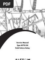 Service Manual Type MYTU 04 Field Failure Relay