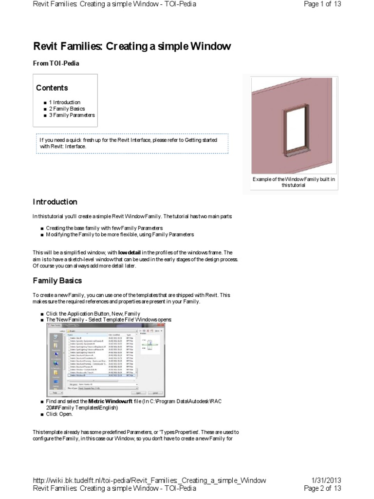 Creating Window Along With Sill and Lintel | PDF | Autodesk Revit ...