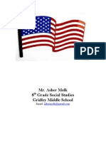 Mr. Asher Molk 8 Grade Social Studies Gridley Middle School: Email