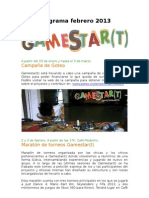 PROGRAMA GAMESTART - Febrero PDF