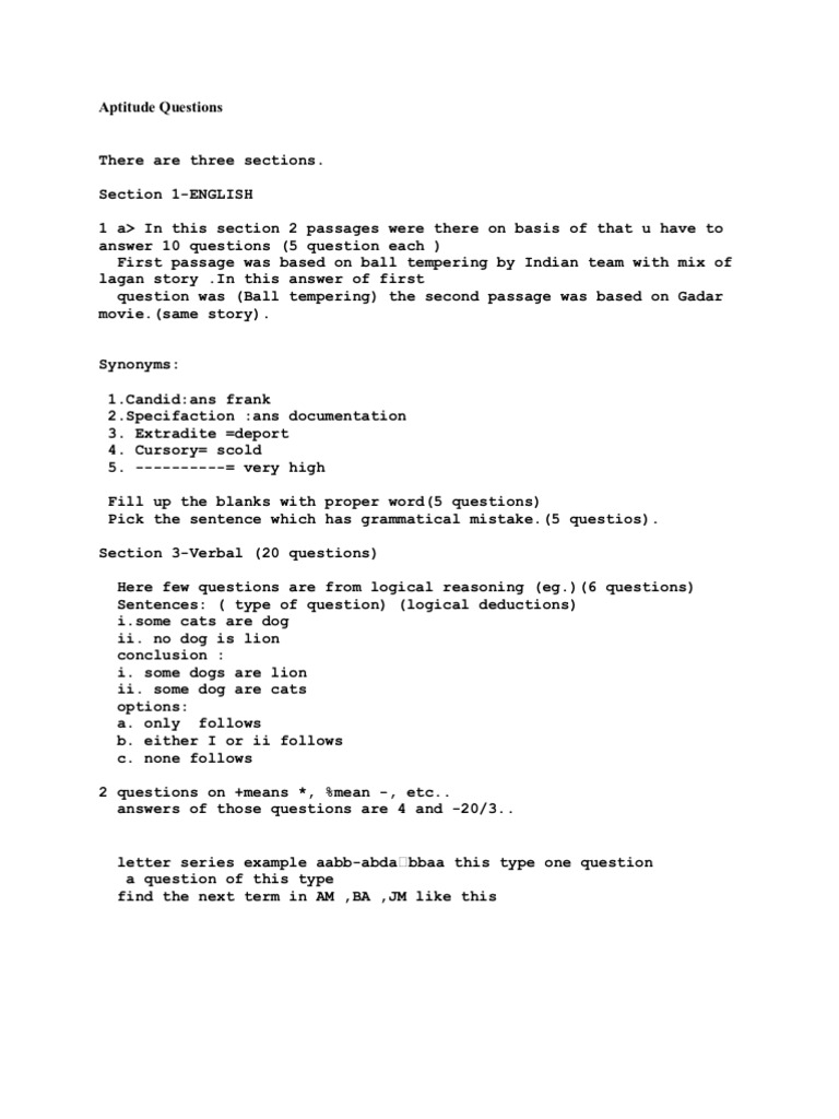 Aptitude Questions and Answers Guide | PDF