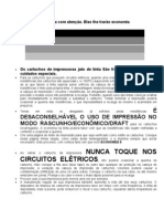 Teste de Impressão Preto Toner